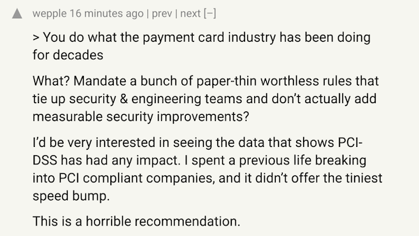Hacker News comment